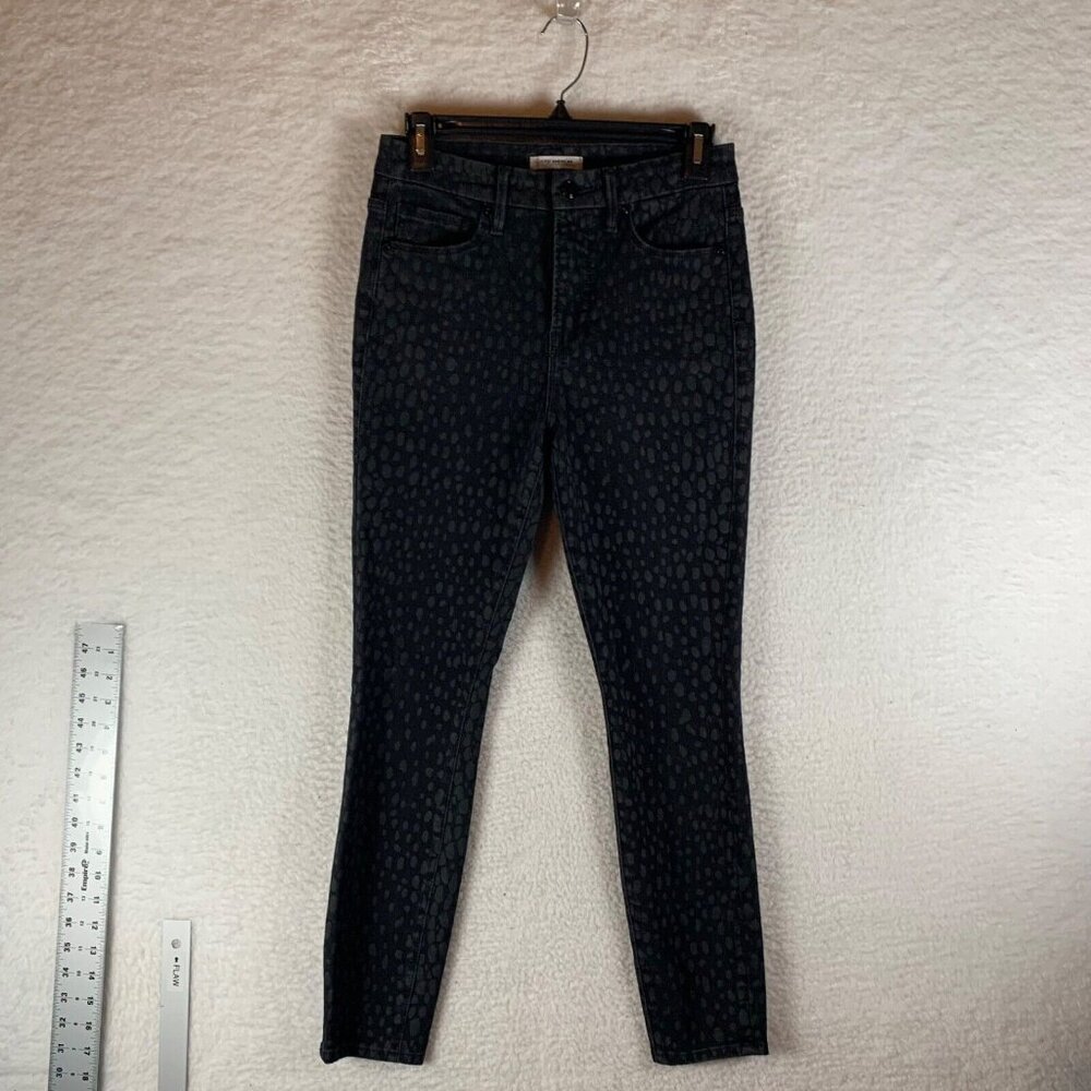 Good American Good Legs‎ Crop Skinny Jeans Black Leopard Print Size 4 / 27 9035